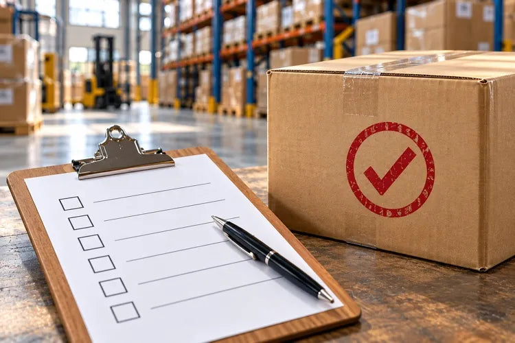 Pre-Shipment Inspection - inspector checking products in a warehouse